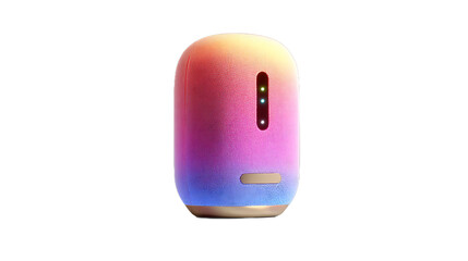 Gradient Colored Device with Indicator Lights and Metallic Base