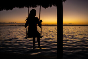 Conjunto de vistas y paisajes de la laguna de Bacalar, Quintana Roo