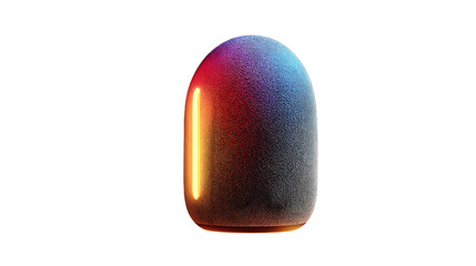 Modern FabricCovered Smart Speaker with Integrated Light Strip