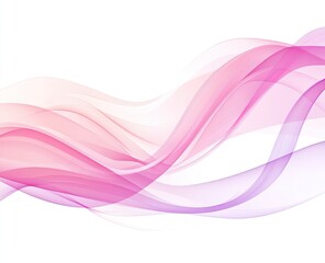Abstract flowing ribbons in soft pink and purple hues