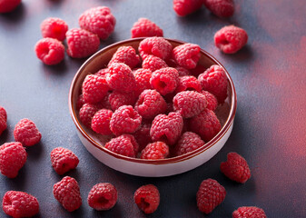 raspberries in a bowl