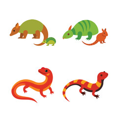 flat color dessert animal 