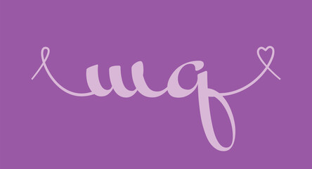 MQ initial wedding monogram calligraphy vector illustration. Hand drawn lettering m and q love logo design for valentines day poster, greeting card