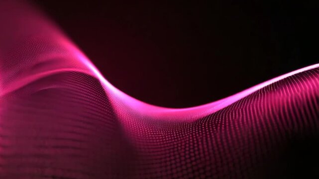Abstract magenta wave motion background with shimmering light and particle effects - Powered by Adobe