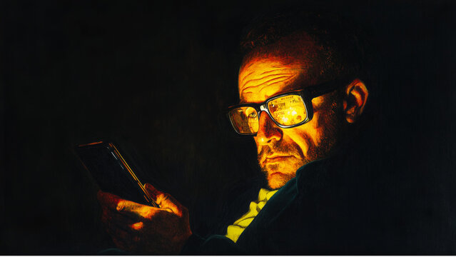 Person on their phone addicted to social media 