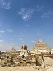 the pyramids of Giza and the sphinx