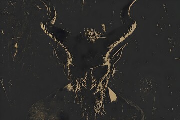 Dark demon, closeup, illustration