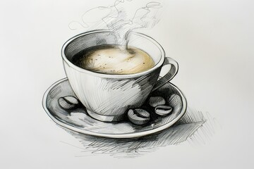 Cup of coffee drawing