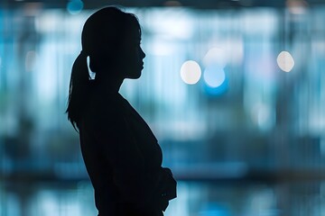 Businesswoman silhouette