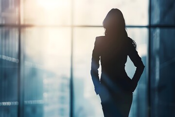 Businesswoman silhouette background