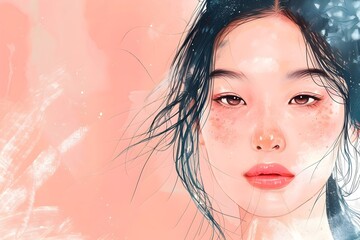 Illustration of an asian woman