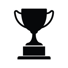 gold cup Silhouette on white background