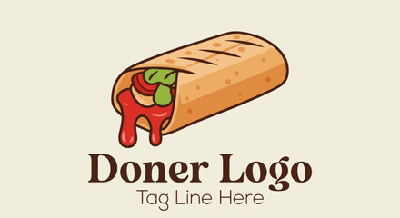 Vibrant Doner Kebab Logo