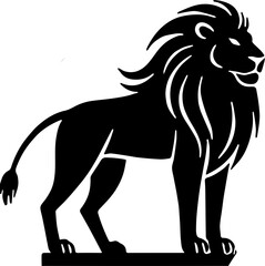 silhouette of a lion 