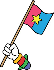 vector illustration of a russian flag