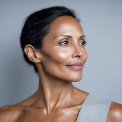 glamorous photograph of a woman with perfectly sculpted and highlighted cheekbones
