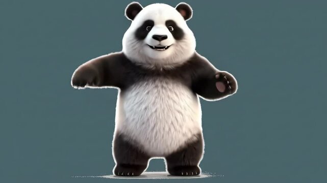 Animated panda bear cartoon illustration