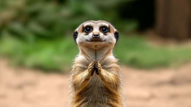 Adorable Meerkat Praying