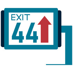 Highway Exit Illustration