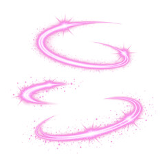 Pink Glittering Energy Swirls With Sparkling Highlights and Dynamic Effects
