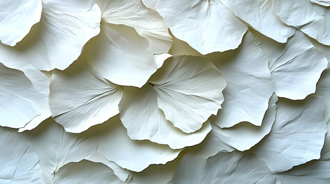 White Petals Abstract Background Image