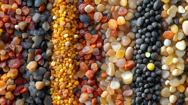 Colorful Gemstone Pebbles Illustration