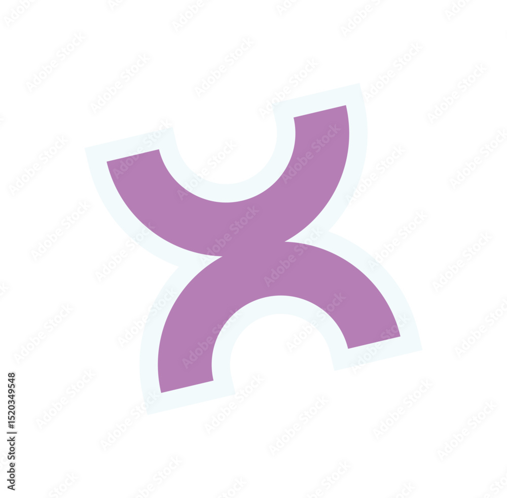 Sticker bold brutalist abstract shape sticker. modern icon with a simple form and flat design. abstract elem