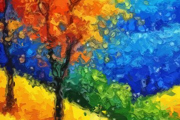 Various oil paintings, flowers, landscapes, sunshine, rabbits, butterflies, birds, chrysanthemums, geese, small rivers