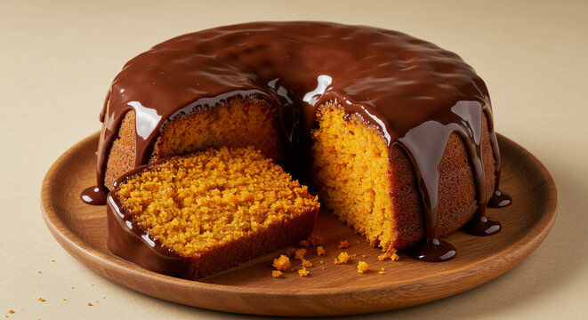 Bolo de Cenoura com Cobertura de Chocolate