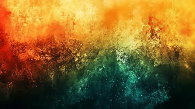 Abstract fiery gradient artwork with dark teal hues