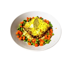 south african lamb babotie plated angled