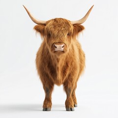 Highland Cattle. Rustic Farm Life Featuring Cute Fluffy Bovines in Picturesque English Countryside