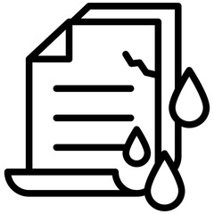 Data Leak Icon Outline