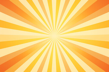 Fototapeta premium Minimalist Vintage Sunburst with Bold Yellow Gradient - Modern Retro Design