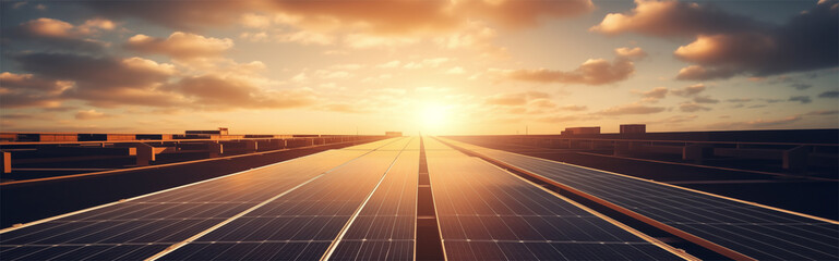 Illustration of a modern energy-saving house of the future equipped with solar panels. AI generated	
