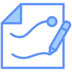 Sketch Icon Outline Blue