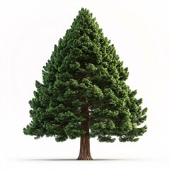 Tranquil Single Pine Tree in Evergreen Forest Landscape for Nature Photography