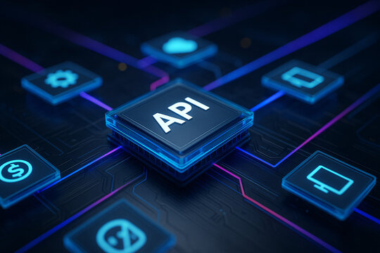 API Technology Network Illustration