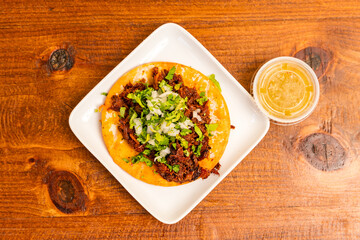 Tacos with slow cooked meat
