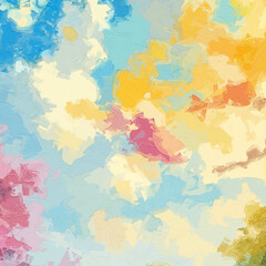 Various oil paintings, flowers, rabbits, butterflies, birds, chrysanthemums, geese, river water, sunshine