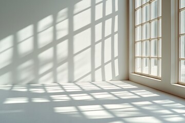 Modern Minimalist Interior Design with Natural Light and Shadows Contemporary, Tranquil Space