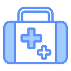 First Aid Icon Outline Blue