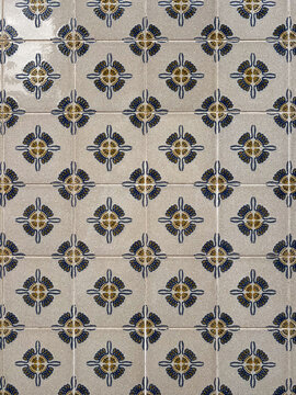 Portuguese azulejo ceramic tile pattern.