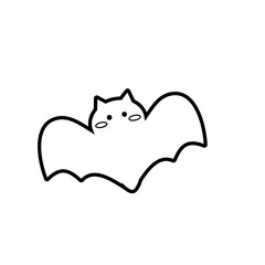 線画のこうもりアイコン
