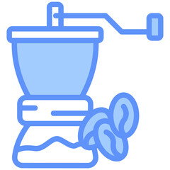 Obraz premium Coffee Grinder Icon Outline Blue