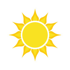 sun icon vector illustration, sun shine vector sign