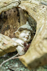 Cute garden gnome statue gardening decoration