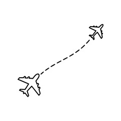 Airplane Flight Path Illustration