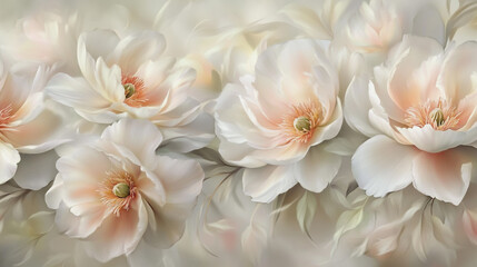 Elegant wedding invitation card background vector. Minimal hand painted watercolor Paeonia flowers texture template background. Design for wedding, vip cover, poster, rsvp moderncard.Valentine's Day