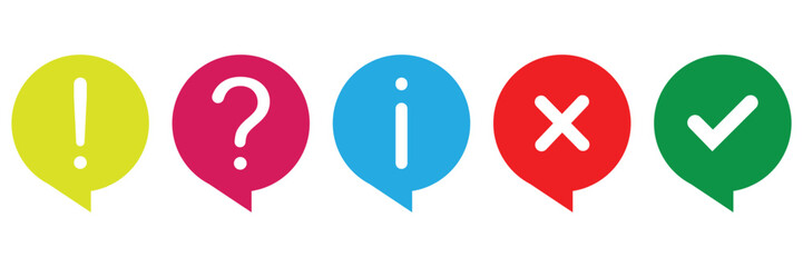 Check Mark Icon Set – Tick Symbols in Flat Vector Style for Approval and Verification